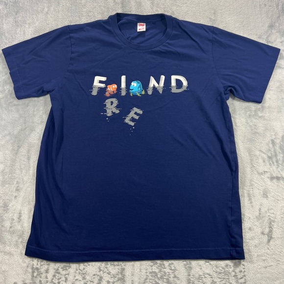 Uniqlo Other - UNIQLO‎ Finding Nemo T-Shirt Mens Large Navy Blue Disney Pixar Tee Fade UTGP